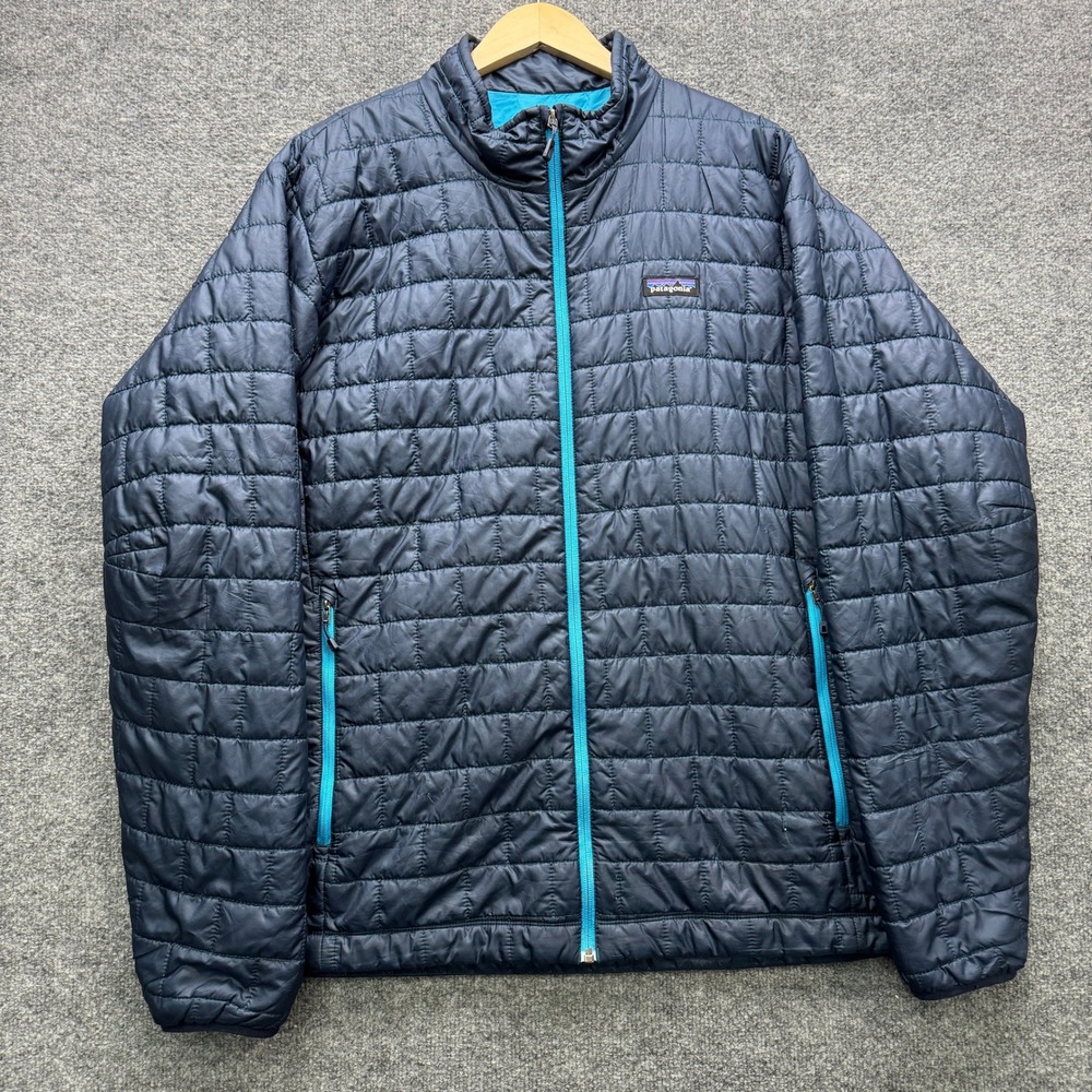 Patagonia Nano Puff Jacket Mens XXL Navy Blue Full Zip Insulated Outdoor